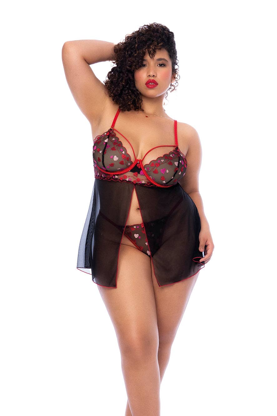 7560X Babydoll Black/Red