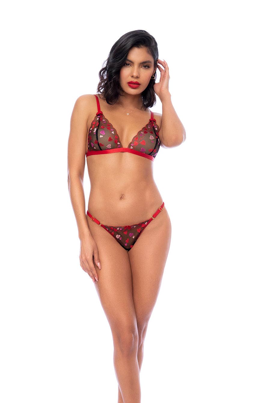 8899 Two Piece Set Black/Red