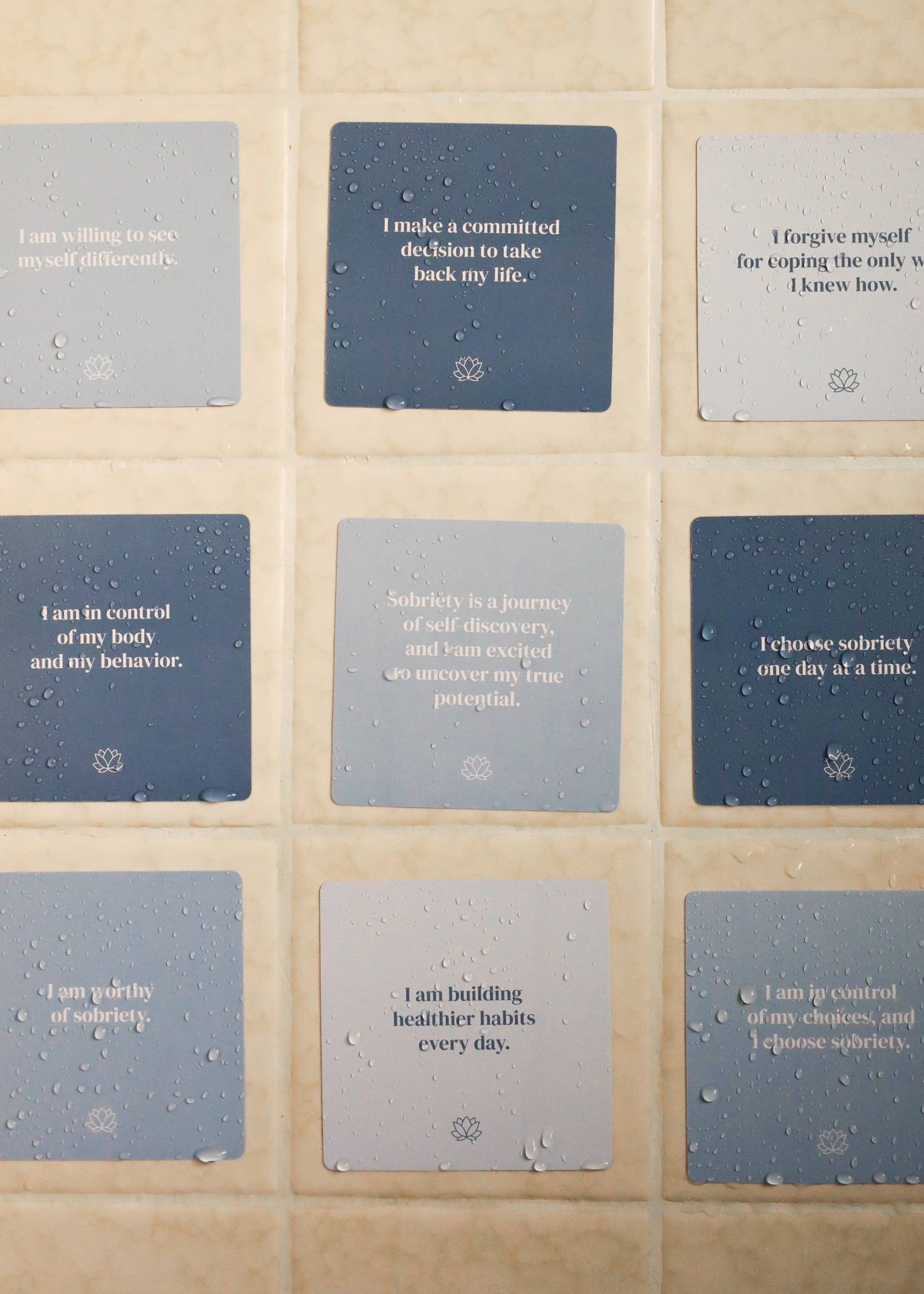 Shower Affirmation™ Display Cards - Sobriety