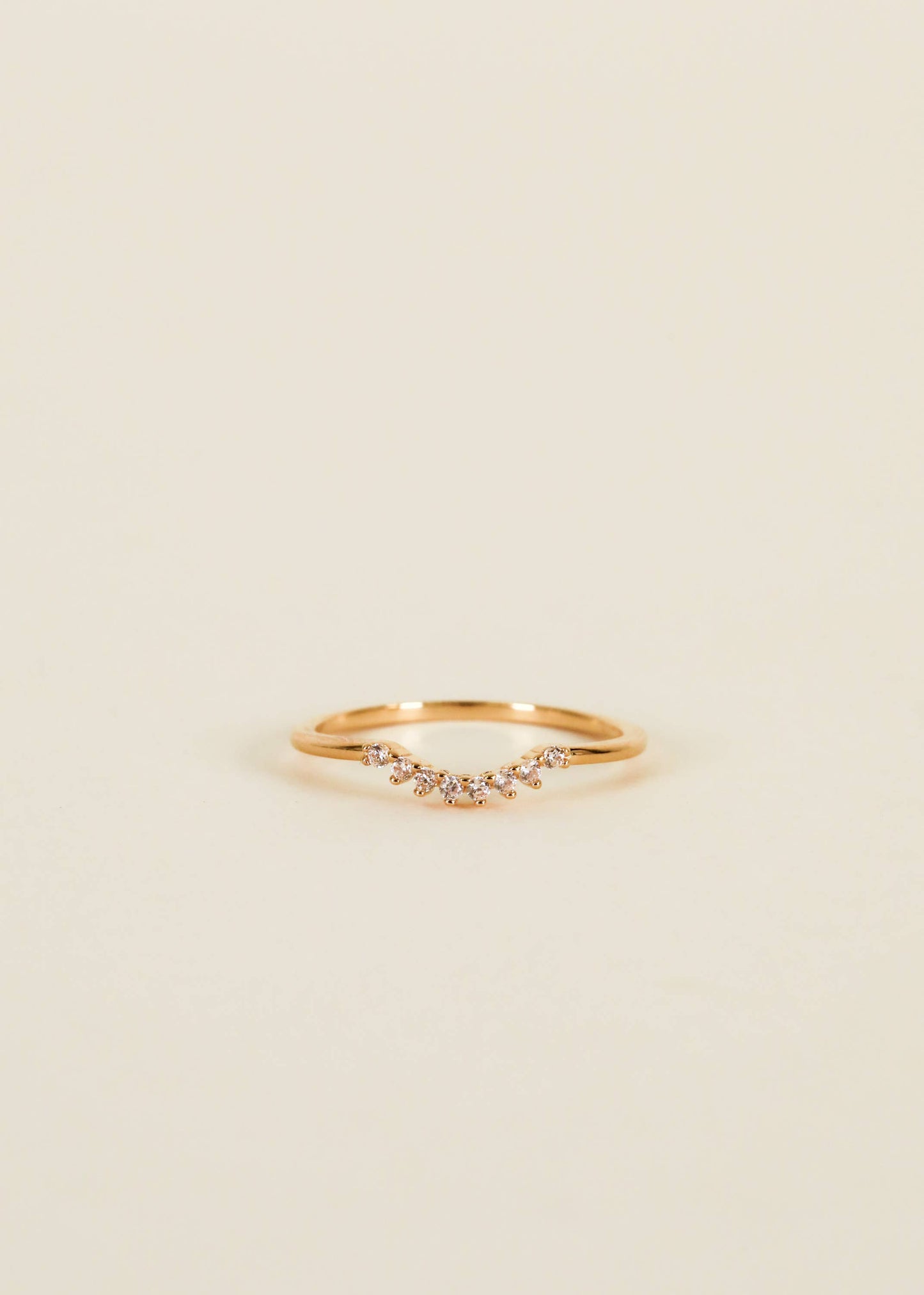 Gold Rings - Arched Crown - Champagne