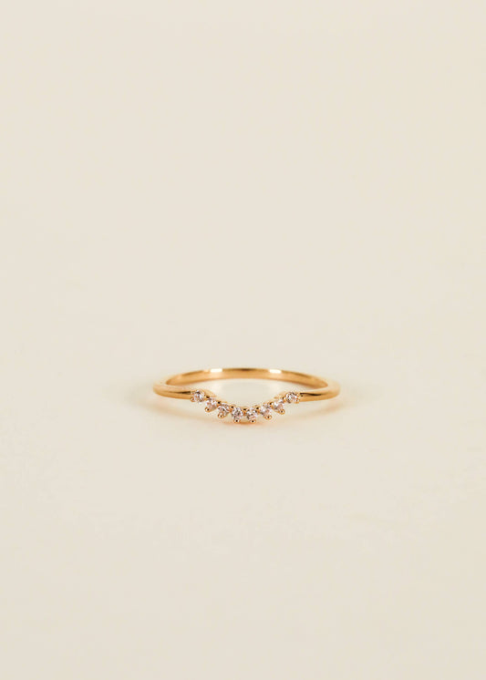 Gold Rings - Arched Crown - Champagne