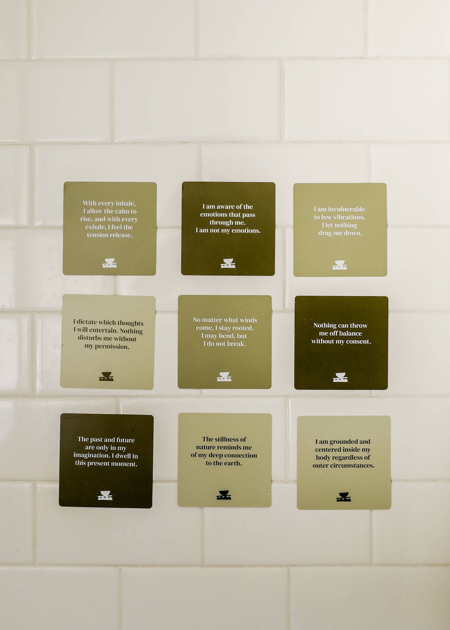 Shower Affirmation™ Display Cards - Grounding