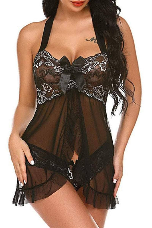 Halter See-Through 2 Piece Set