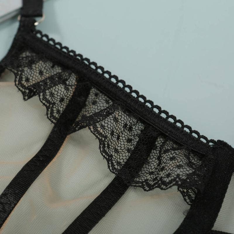 Sexy Beige Lace Hollow | See Through Lingerie Bridal